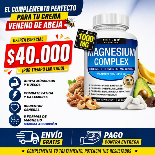 Magnesium Complex™ 💪 El poder natural 8 en 1 para tu energía, sueño y bienestar